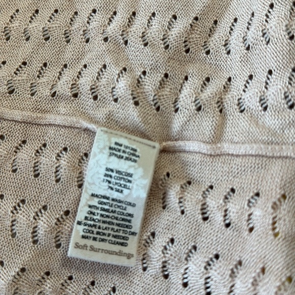 Soft Surroundings Inglis Silk‎ Blend Perforated Open Pontelle Cardagin - Picture 9 of 9